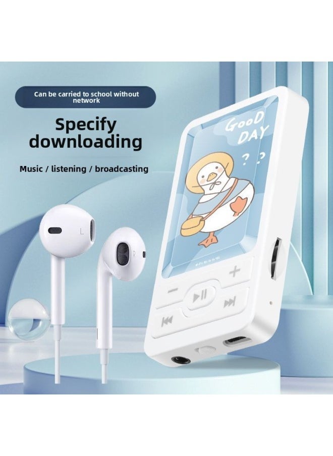 Students Listen To Music Mp3 Walkman High School Students Boys And Girls Mini Portable Sports Music Player-Body Color:A1 Big Eared Dog-Memory Capacity:External Sound Version 32g Can Save 8000 Songs + 4-piece Set