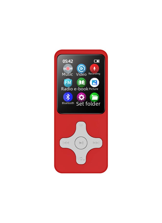 Unique Cross Mp3/mp4 Bluetooth Student Player Portable English Audio Player For Sports Leisure-Body Color:White-Memory Capacity:32GB (Bluetooth FM External)