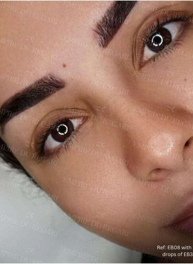 Brow Pigment Airless Color EB08 Dark Brown - Permanent Makeup PMU Professional Tattoo Ink - Vegan 13ml