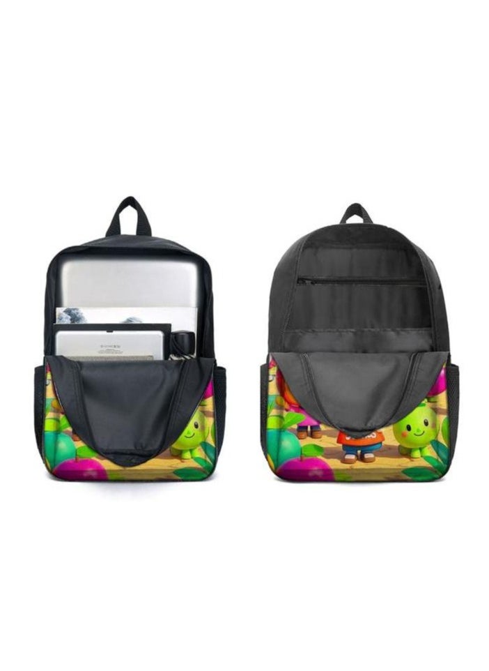 Three-piece set of cartoon characters (schoolbag, for students) - 634