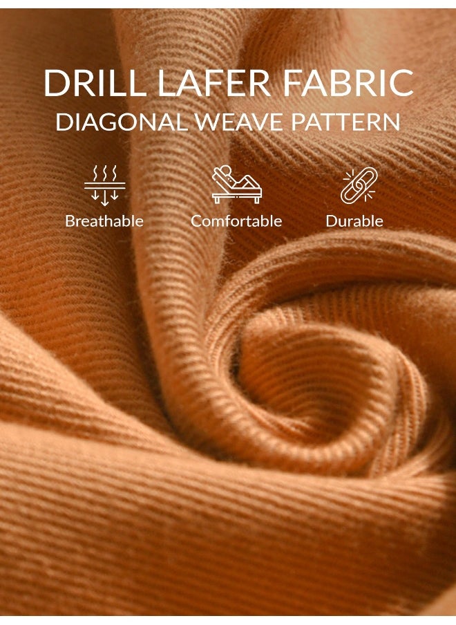 Pastel Orange Contrast Stitch Shirt for Men