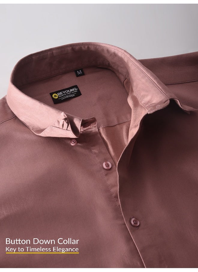 Mauve Pink Satin Shirt