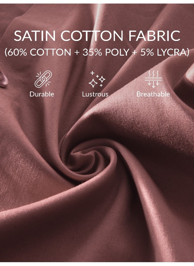 Mauve Pink Satin Shirt