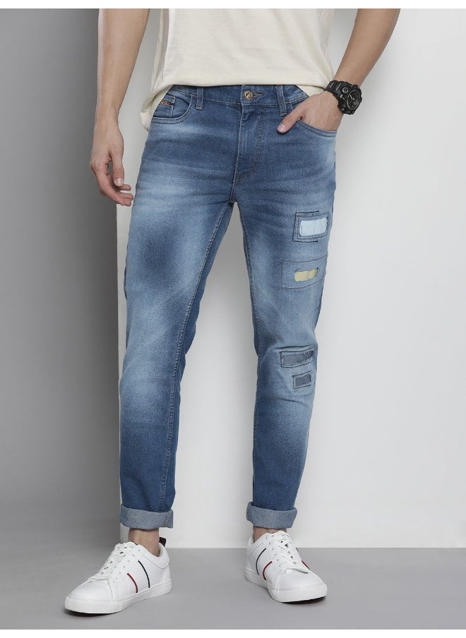 Men Regular Fit Solid Mid-Rise Stretchable Jeans