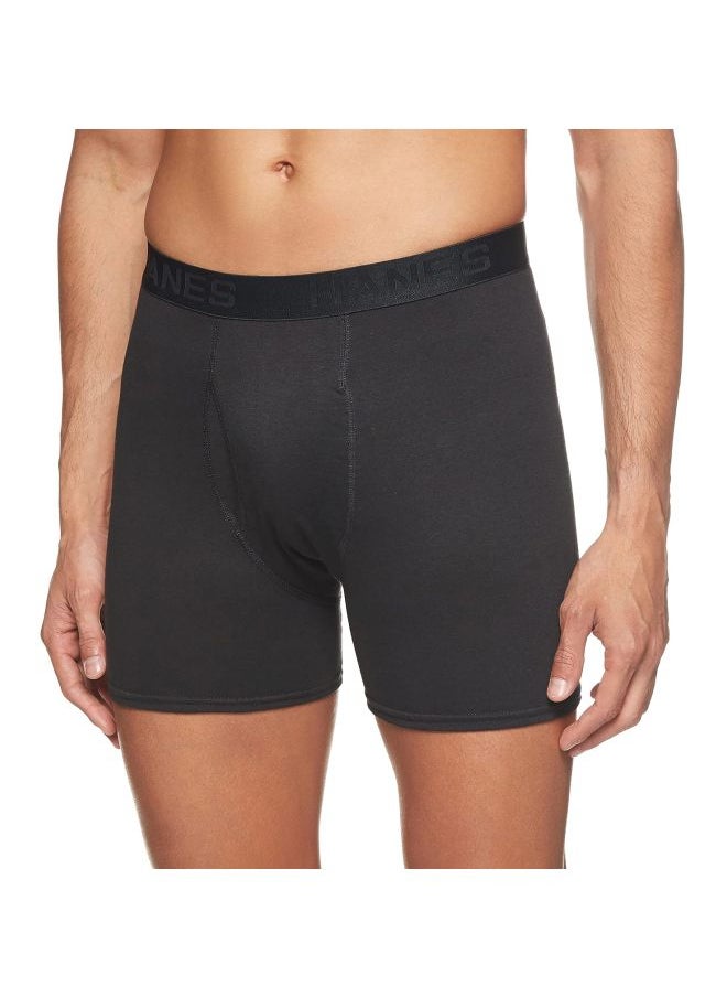 Hanes Mens 4 Pack FreshIQ Comfort Blend Boxer with Comfort Flex Waistband Brief