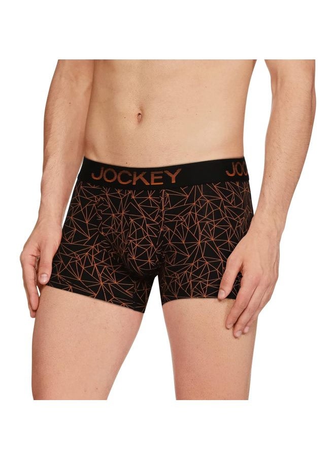 Jockey FP23 Men Super Combed Cotton Elastane Stretch Printed Trunk with Ultra soft Waistband