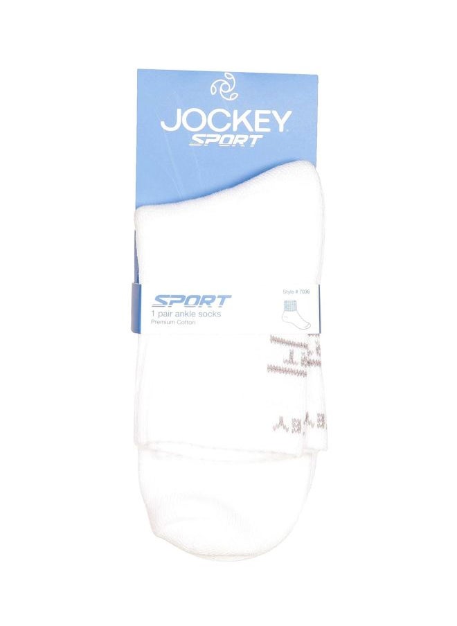 Jockey 7036 Men Compact Cotton Terry Ankle Length Socks With Stay Fresh Treatment