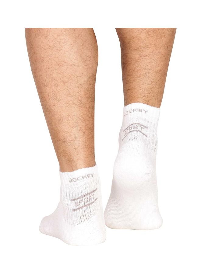 Jockey 7036 Men Compact Cotton Terry Ankle Length Socks With Stay Fresh Treatment