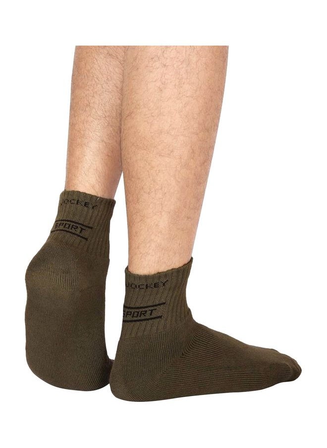 Jockey 7036 Men Compact Cotton Terry Ankle Length Socks With Stay Fresh Treatment