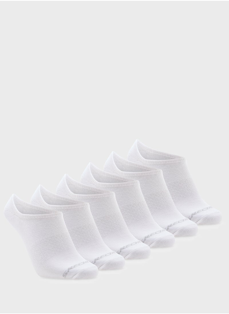 Kids 6 Pack Non Terry No Show Socks