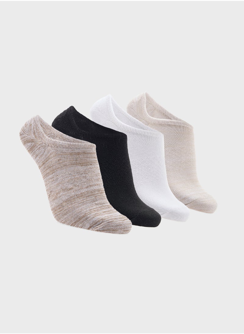 Kids 6 Pack Non Terry No Show Socks