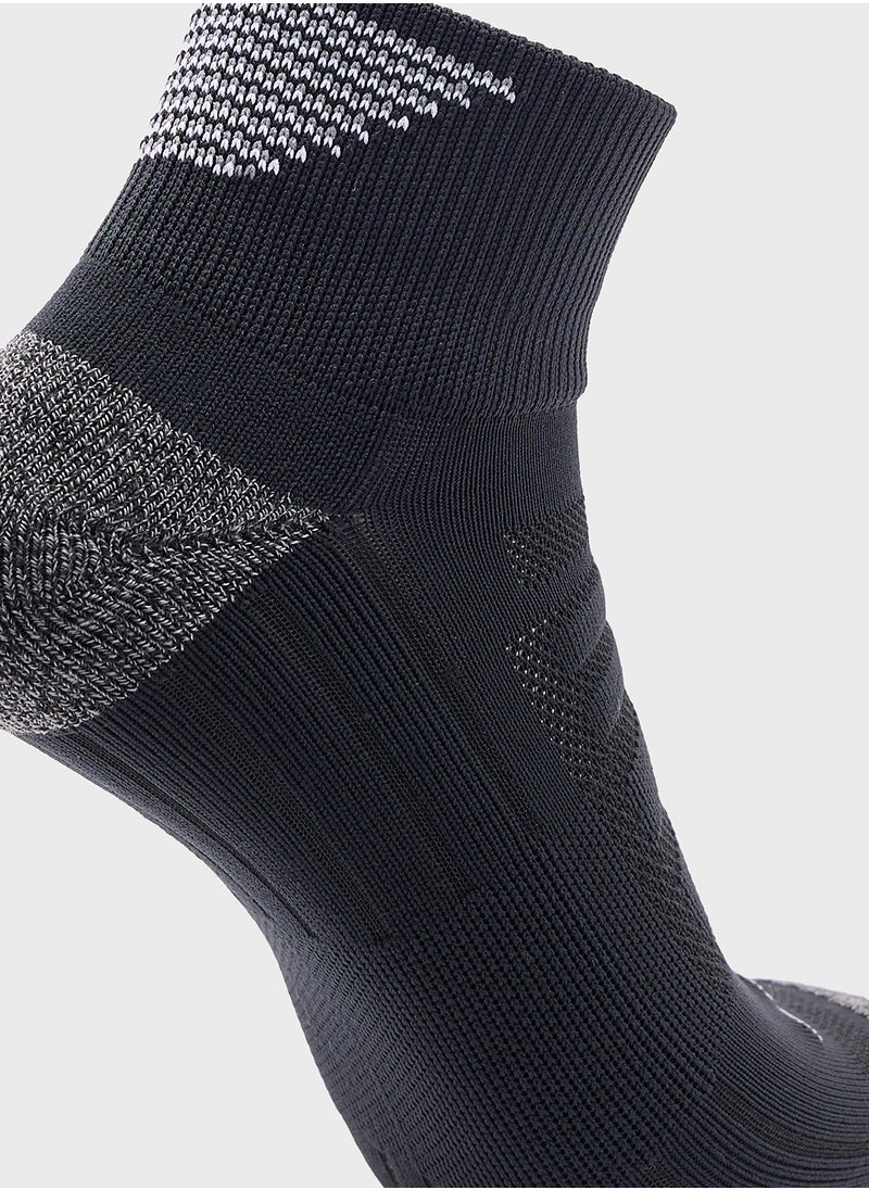 3 Pack Terry Qtr Crew Socks