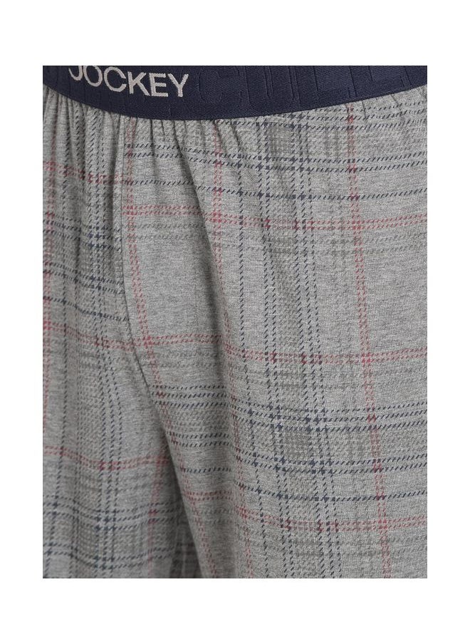 Jockey IM02 Men Tencel Micro Modal Cotton Elastane Stretch Regular Fit Checkered Sleep Shorts with Side Pockets