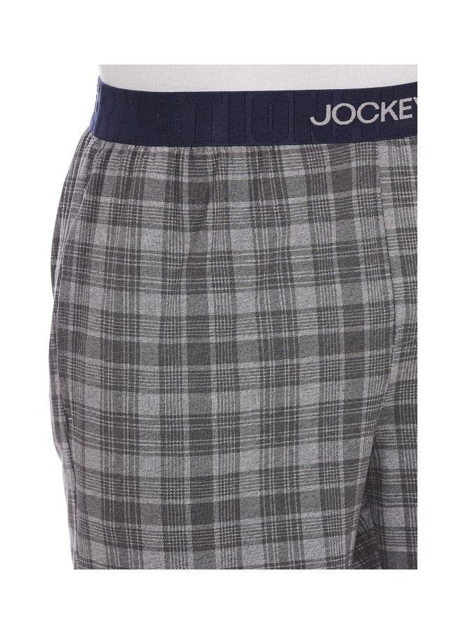 Jockey IM02 Men Tencel Micro Modal Cotton Elastane Stretch Regular Fit Checkered Sleep Shorts with Side Pockets