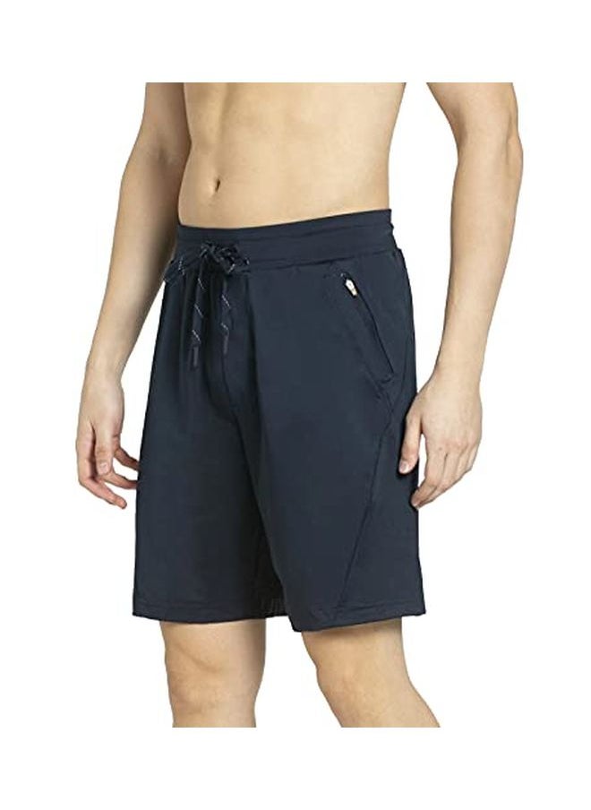 Jockey MV10 Men Microfiber Elastane Stretch Straight Fit Solid Shorts with Zipper Pockets and Stay Fresh Treatment