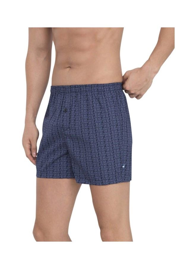 Jockey 8222 Men Super Combed Mercerized Cotton Woven Checkered Inner Boxers with Ultra soft and Durable Inner Waistband Pack of 2