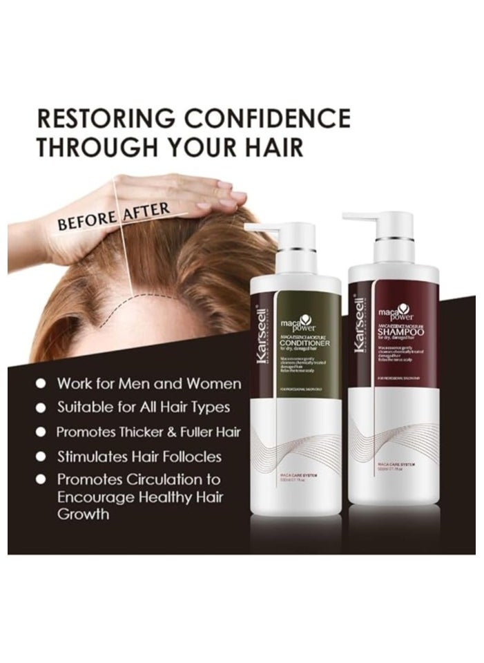 Argan Oil Repair Shampoo, Conditioner, and Hair Mask Set – Repair and Hydration Treatment for Dry and Treated Hair – Enriched with Argan Oil, Vitamins, and Antioxidants Free from Sulfates and Parabens 3-Piece Hair Care Set