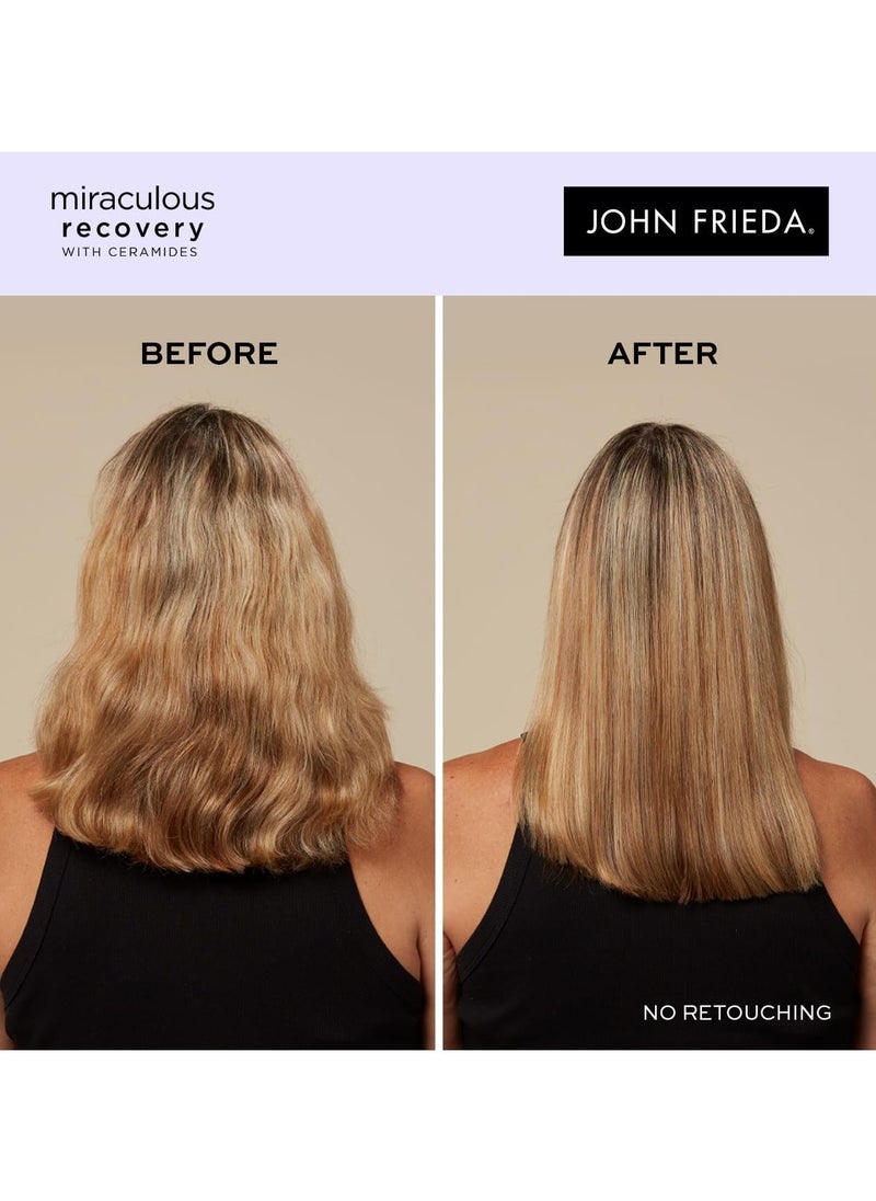 John Frieda Frizz Ease Miraculous Recovery Shampoo And Conditioner Duo Pack 2 X 500ml, Repairing And Smoothing Shampoo And Conditioner Bundle Dry, Damaged Hair