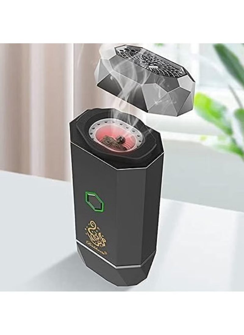 Bakhoor Incense Burner Aromatherapy Machine – X008 Electric Oud Burner with Smokeless Heat Technology – USB Rechargeable Portable Scent Diffuser for Home, Car, Office, and Travel – Elegant Design for Clean Fragrance Experience