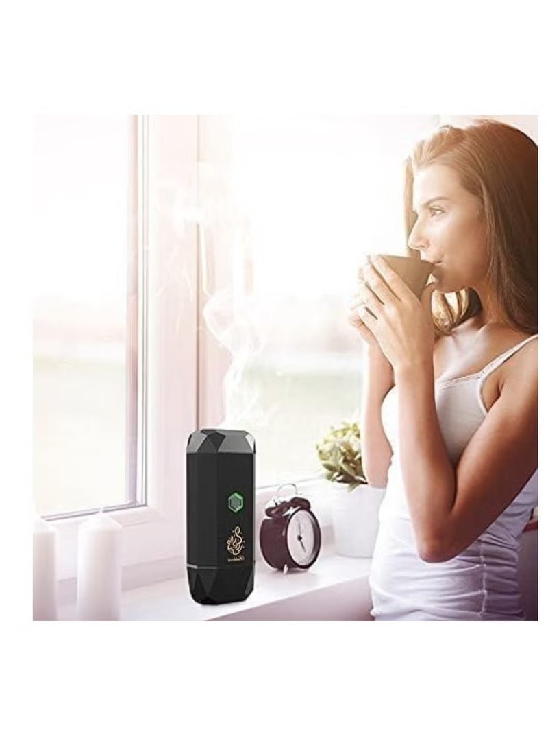 Bakhoor Incense Burner Aromatherapy Machine – X008 Electric Oud Burner with Smokeless Heat Technology – USB Rechargeable Portable Scent Diffuser for Home, Car, Office, and Travel – Elegant Design for Clean Fragrance Experience