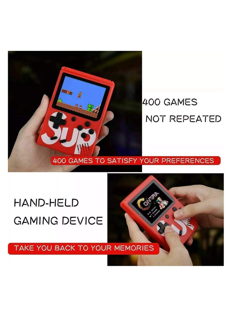 ADVANCE SUP Game Box Plus Retro Handheld Game Console with 400 Classic Games Built-In Portable Mini Gameboy with 3.0 Inch Screen Rechargeable Battery for Kids and Adults