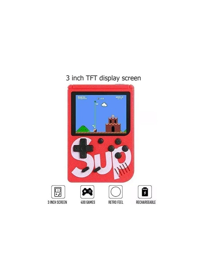 ADVANCE SUP Game Box Plus Retro Handheld Game Console with 400 Classic Games Built-In Portable Mini Gameboy with 3.0 Inch Screen Rechargeable Battery for Kids and Adults