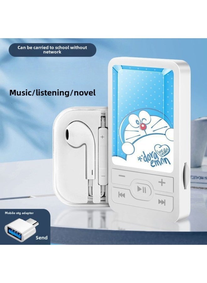 Students Listen To Music Mp3 Walkman High School Students Boys And Girls Mini Portable Sports Music Player-Body Color:A1 Little White Bear-Memory Capacity:No External Sound 32g Can Save 8000 Songs + 4-piece Set