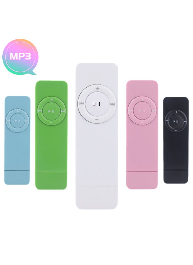 Mini Portable Mp3 Player Candy Shaped Single Machine Supports Up To 64gb Card High Capacity Digital Music Player-Body Color:Green [no External Function]]-Memory Capacity:Machine 32G Card Lanyard Packing Box