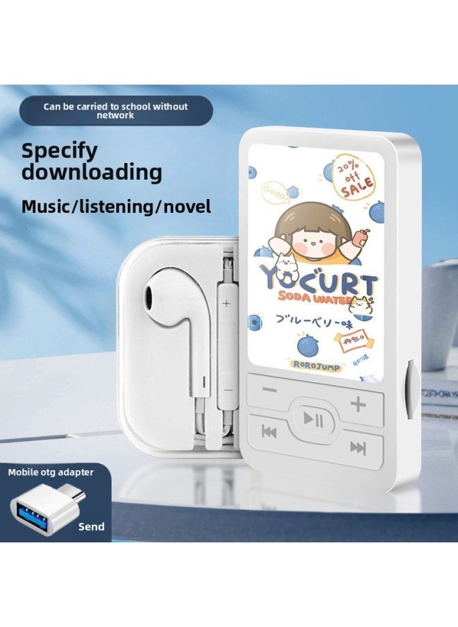 Students Special Listening Artifact Mp3 Walkman High School Students Boys And Girls Mini Portable Sports Music Player-Body Color:A1 Cole Duck-Memory Capacity:No External Sound 32g Can Save 8000 Songs + 4-piece Set