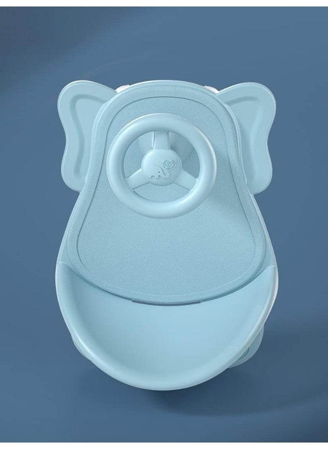 ZABIA Baby Bath Seat Bathtub Baby Bath Chair with Non-Slip Soft Mat, Portable Toddler Child Bathtub Seat for Babies 6 Months & Up (Blue)