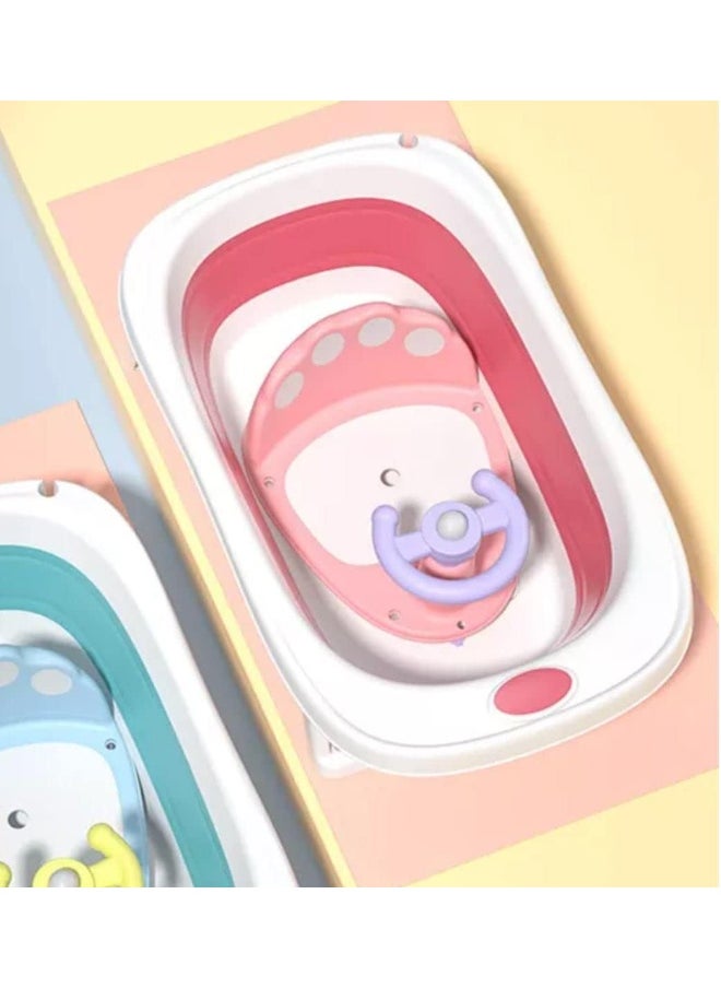 ZABIA Baby Bath Seat Bathtub Baby Bath Chair with Non-Slip Soft Mat, Portable Toddler Child Bathtub Seat for Babies 6 Months & Up D-No 6 (Pink)
