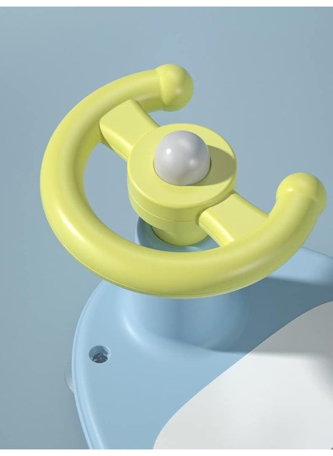 ZABIA Baby Bath Seat Bathtub Baby Bath Chair with Non-Slip Soft Mat, Portable Toddler Child Bathtub Seat for Babies 6 Months & Up D-No 6 (Blue)