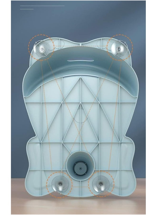 ZABIA Baby Bath Seat Bathtub Baby Bath Chair with Non-Slip Soft Mat, Portable Toddler Child Bathtub Seat for Babies 6 Months & Up (Blue)