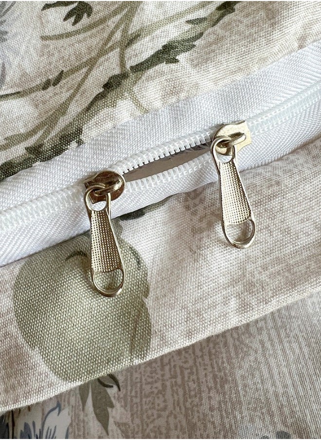 King size 6-piece duvet cover set with blue roses.