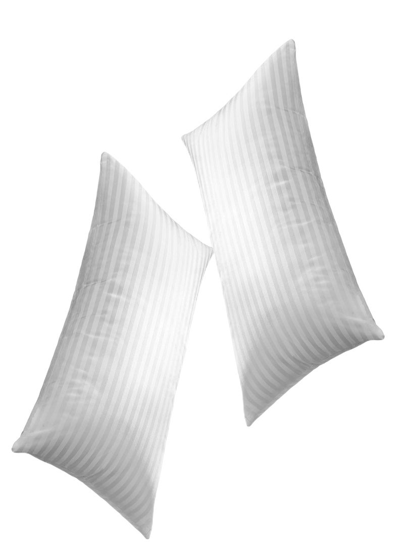 Set of 2 Piece Pack Ctton Stripe Pillow 50X90cm Made in Uae