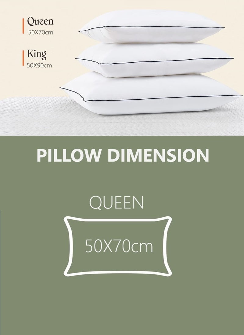 Black Single Piping  Pillow Cotton 50x70cm Made in Uae