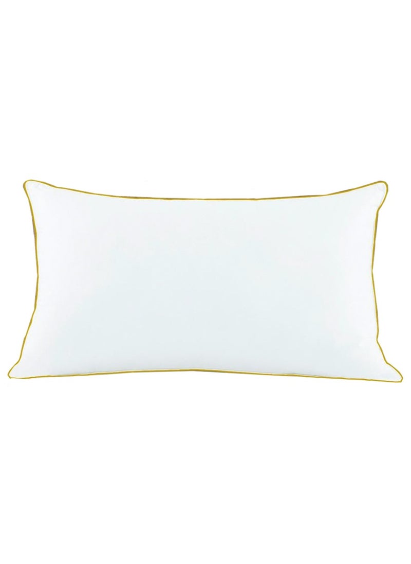 Single Piping Cotton Bed Pillow White 50x70cm Made in Uae