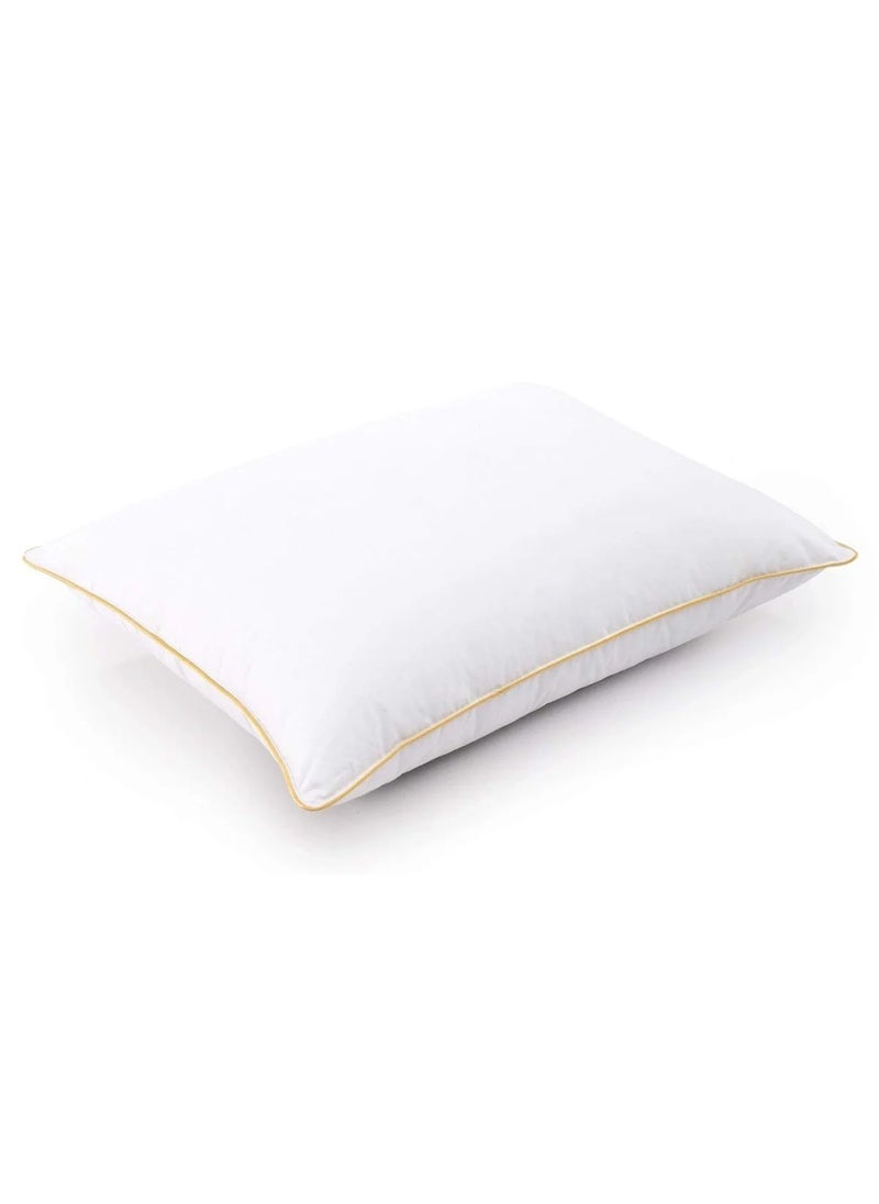 Golden Line Single Piping Pillow White 50x70cm Made in Uae
