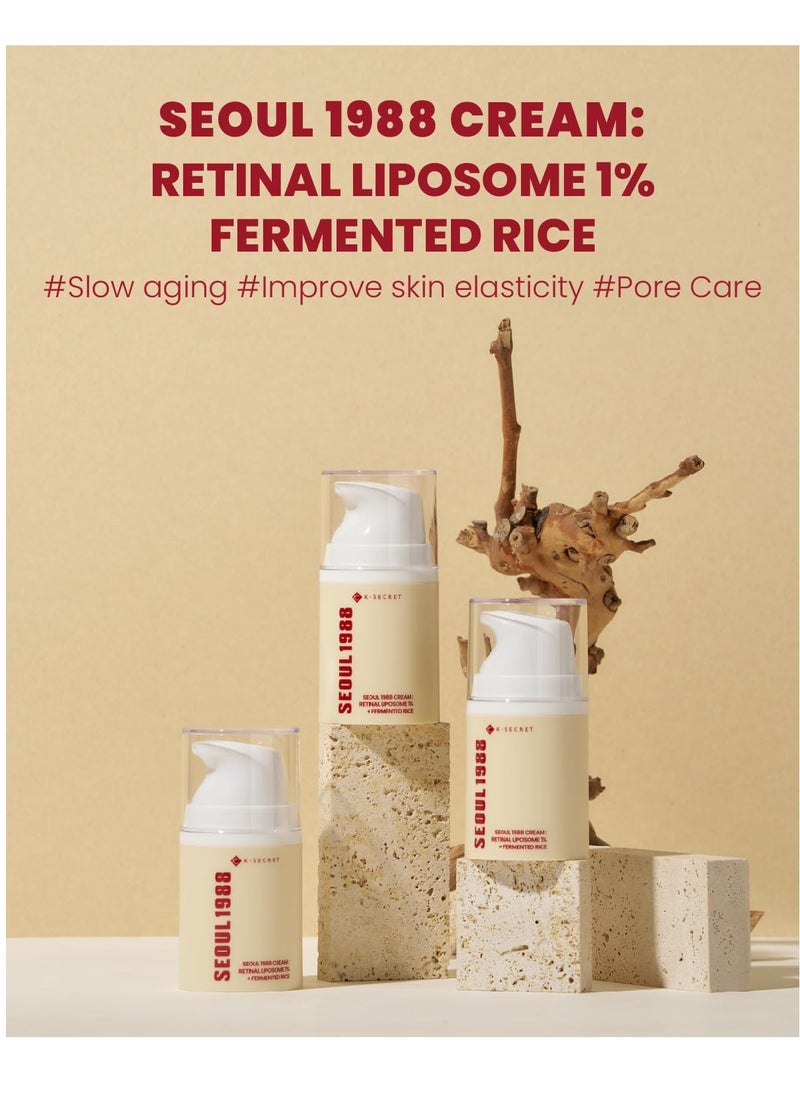 KSECRET SEOUL 1988 Cream : Retinal Liposome 1% + Fermented Rice, 50ml/1.69fl.oz.