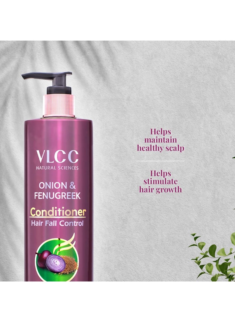 Onion & Fenugreek Hair Conditioner for Hair Fall - 200ml | Softens, Controls Breakage | Sulphate & Paraben Free | With Almond & Black Seed