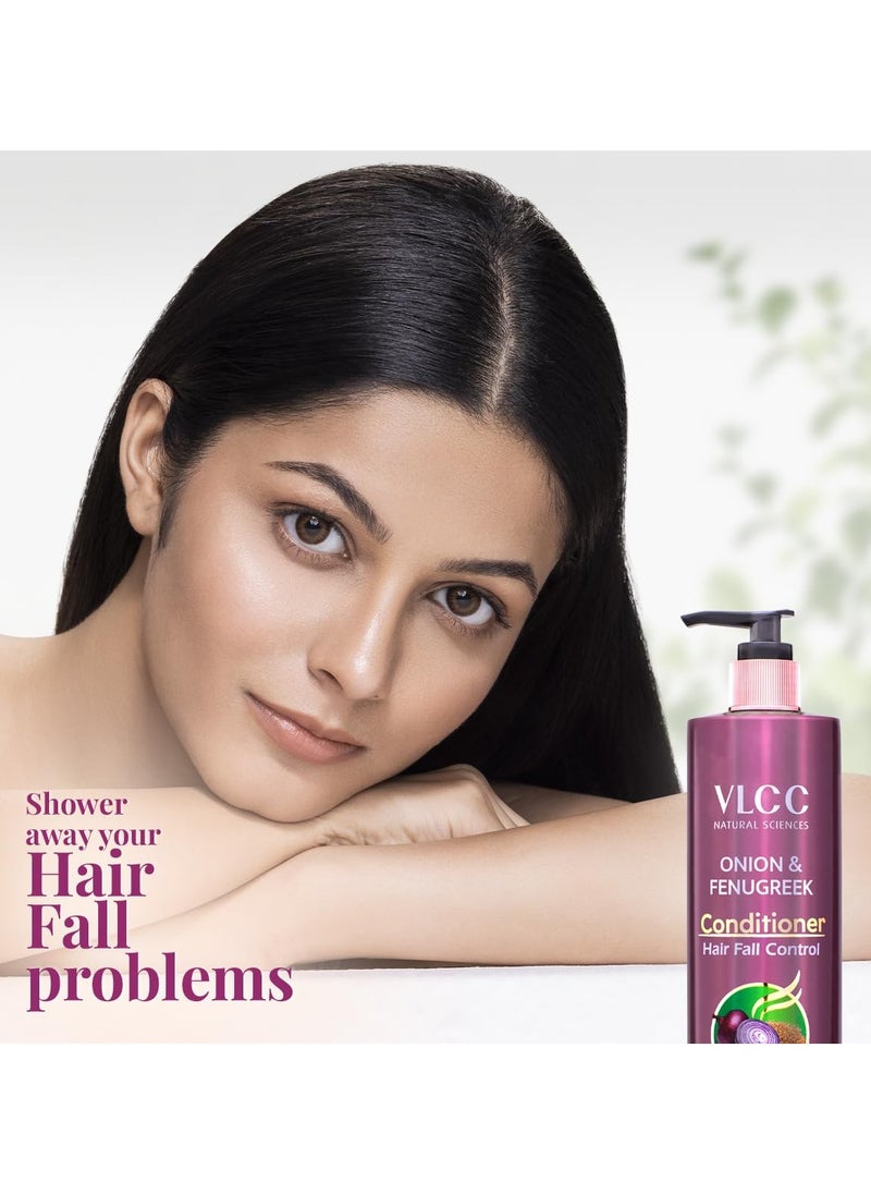 Onion & Fenugreek Hair Conditioner for Hair Fall - 200ml | Softens, Controls Breakage | Sulphate & Paraben Free | With Almond & Black Seed