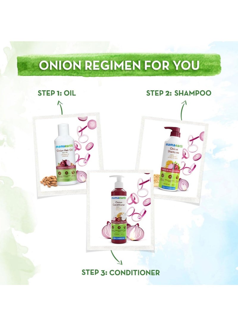 Onion Shampoo for Hair Growth and Hair Fall Control with Onion and Plant Keratin | Reduces Hair Fall | Strengthens & Smoothens Hair | For Men & Women | 600ml