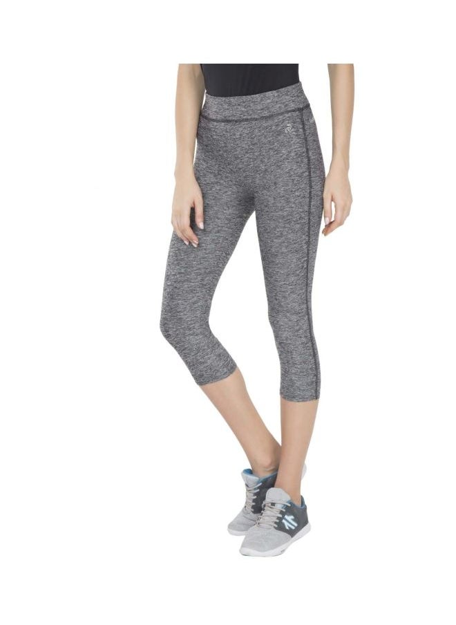 AP24 Women Tactile Microfiber Elastane Stretch Slim Fit Capri with Broad Waistband and Stay Dry Technology