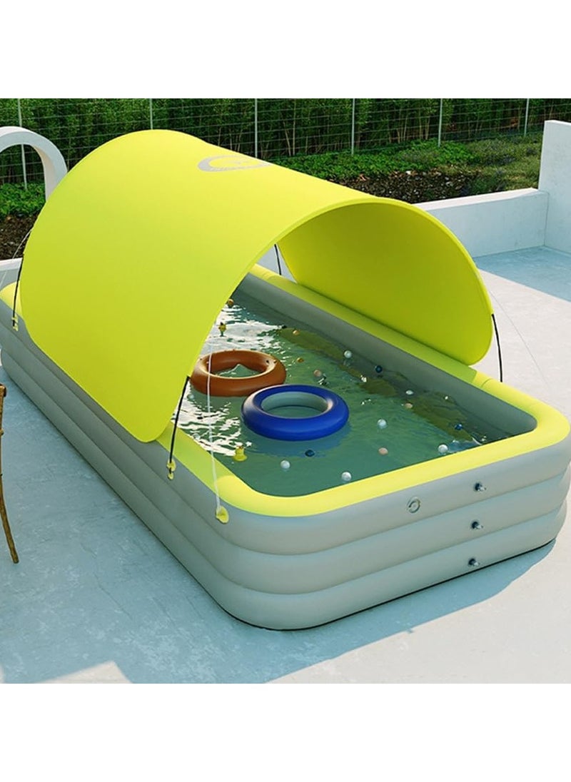 Inflatable Swimming Pool Fun Park Play Center with Removable Sun Shade PVC Material Family Pool