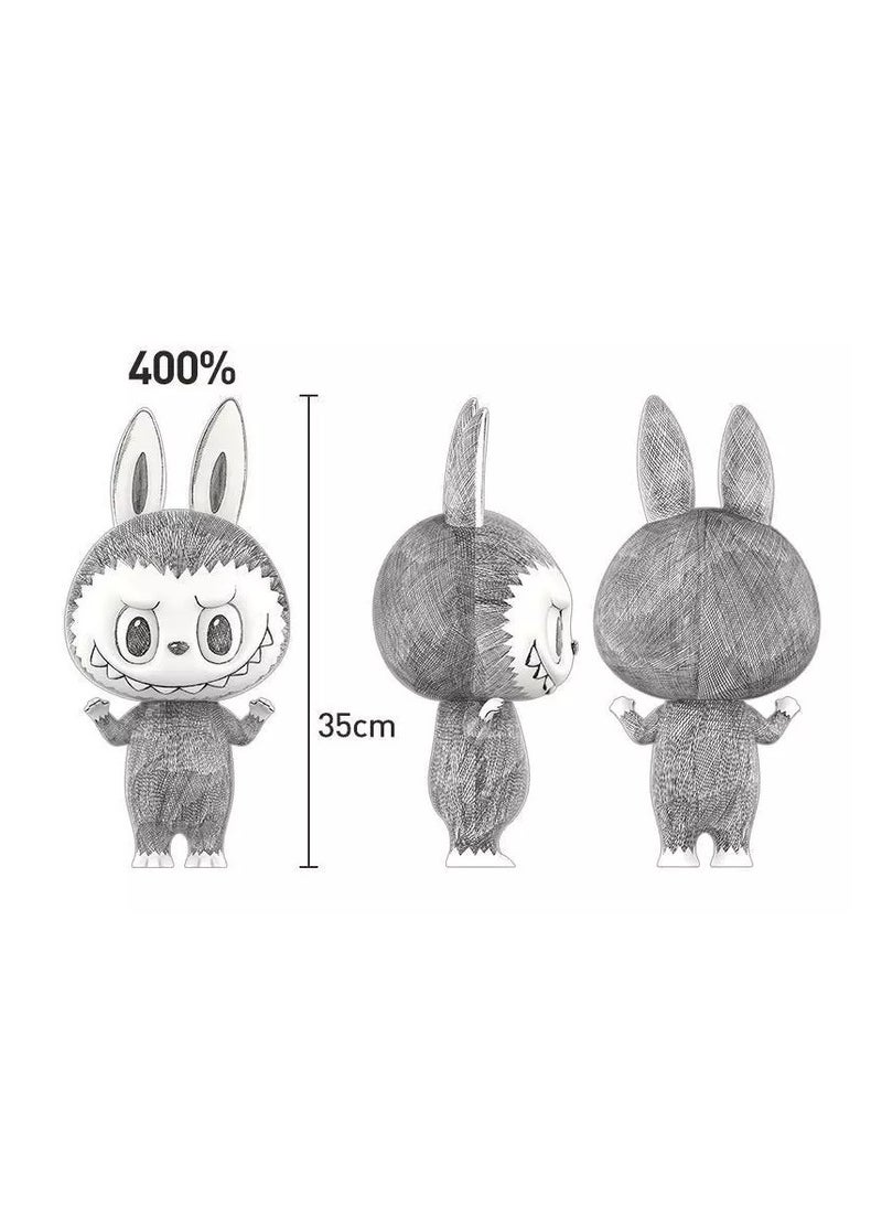 POP MART THE MONSTERS MEGA LABUBU 400% Sketch PopMart - Premium Design Articulated Character Premium Design Gifts for Fan-Favorite Collectible Toy Art Action Figure