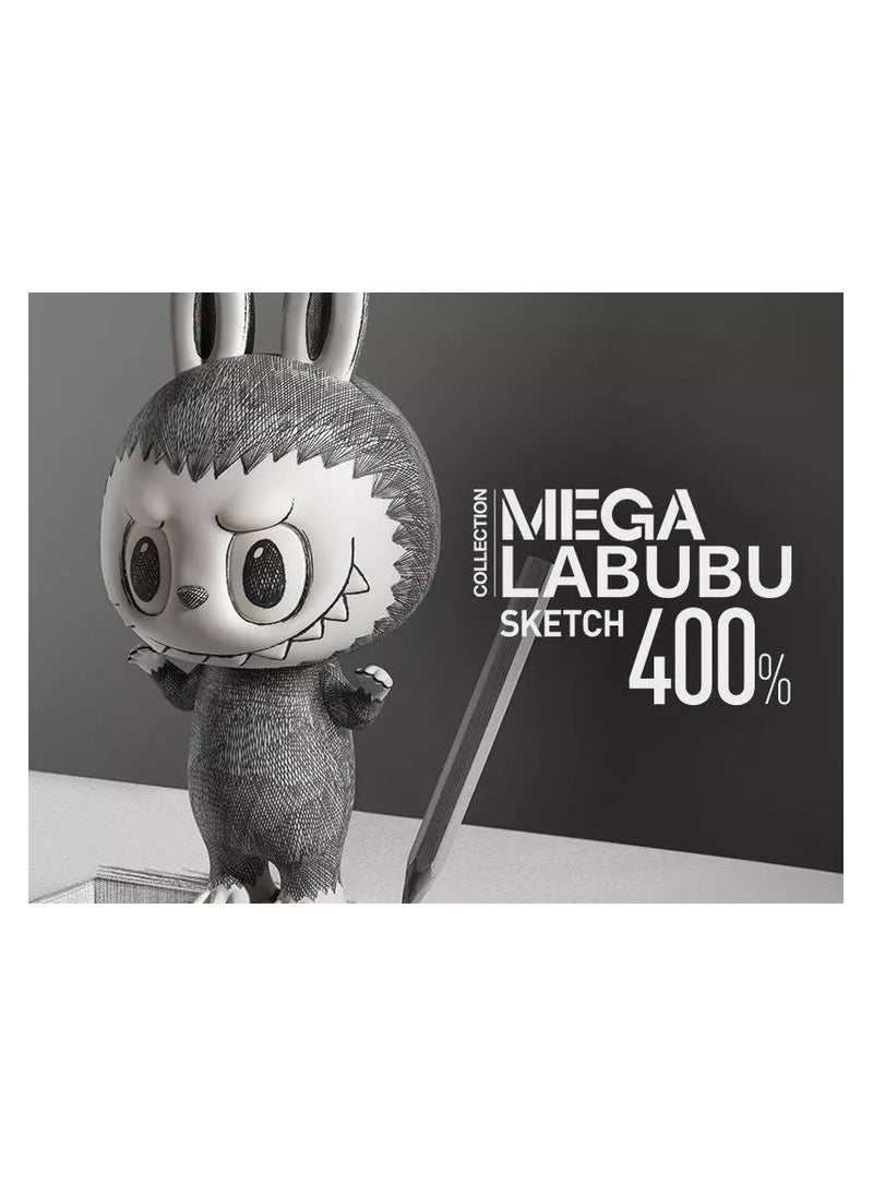 POP MART THE MONSTERS MEGA LABUBU 400% Sketch PopMart - Premium Design Articulated Character Premium Design Gifts for Fan-Favorite Collectible Toy Art Action Figure