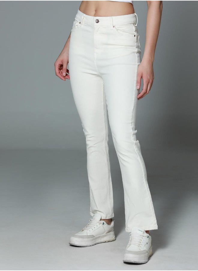 Women Beige Jeans