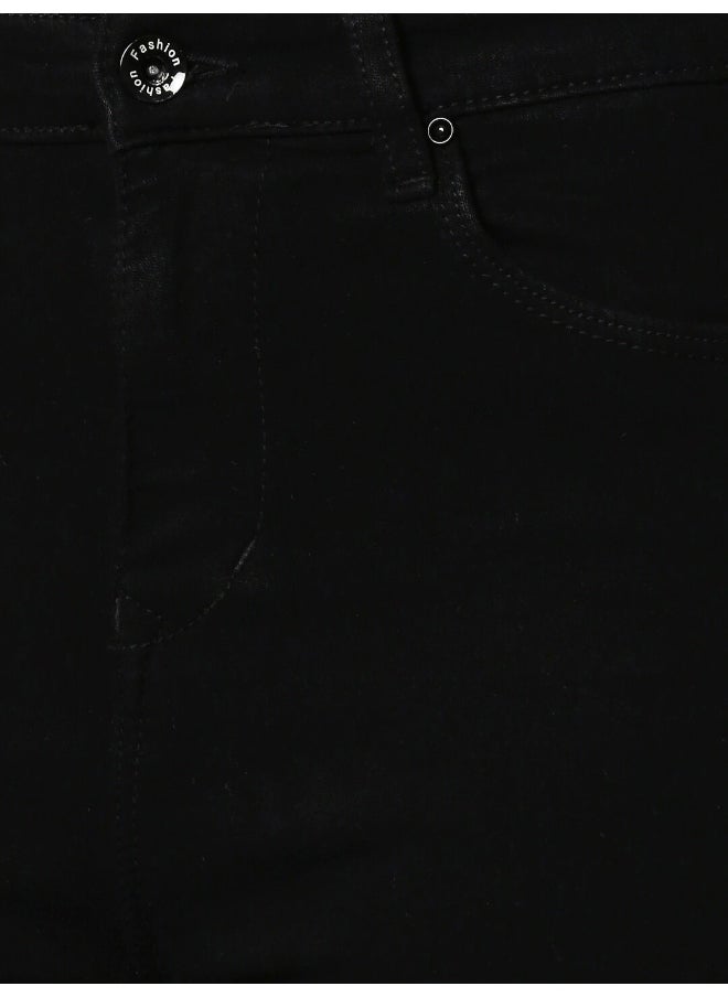 Women Black Slim Fit High-Rise Clean Look Stretchable Jeans