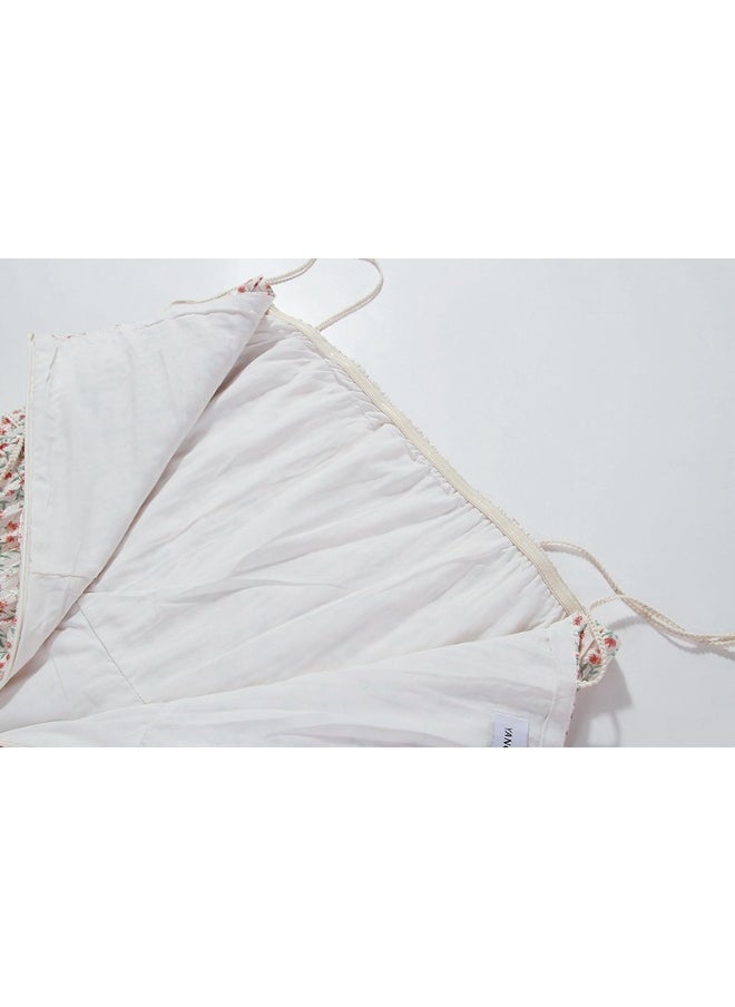 Elegant Floral Print Slip Dress with Graceful Design