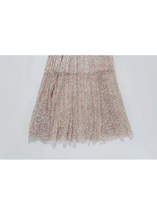 Elegant Floral Print Slip Dress with Graceful Design